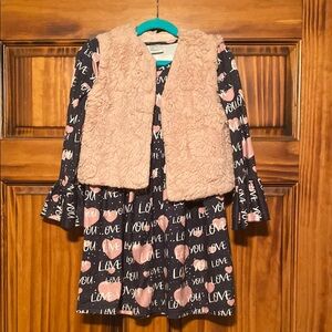 Cute litt valentines outfit dress with vest